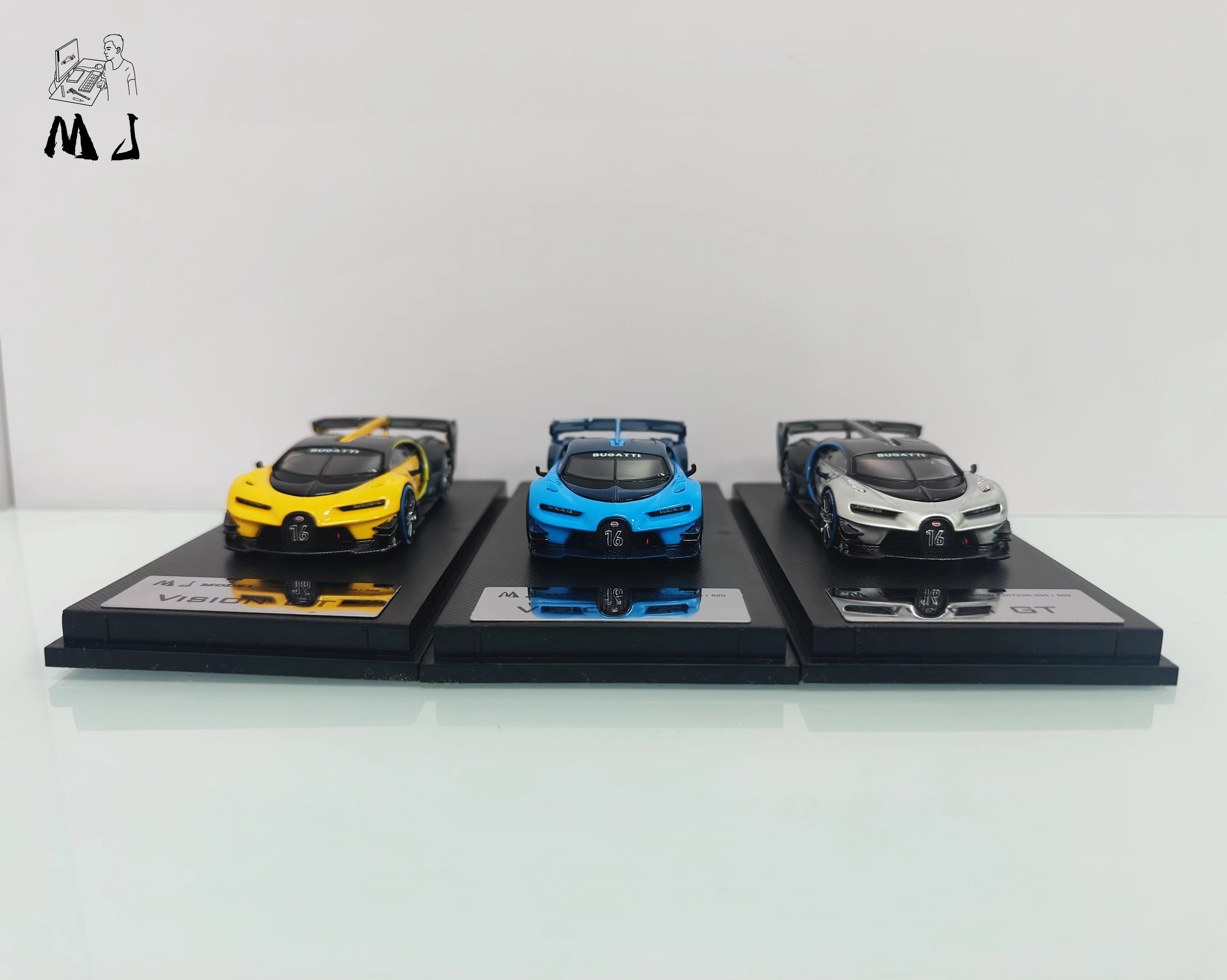 MJ Model 1:64 Bugatti Vison GT (3 Colors) – Horizon Diecast