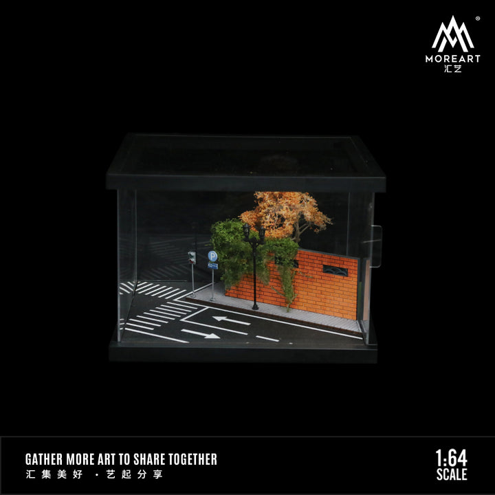 [Preorder] MoreArt 1:64 STREET CORNERS WITH LIGHTS ASSEMBLED SCENE MODEL