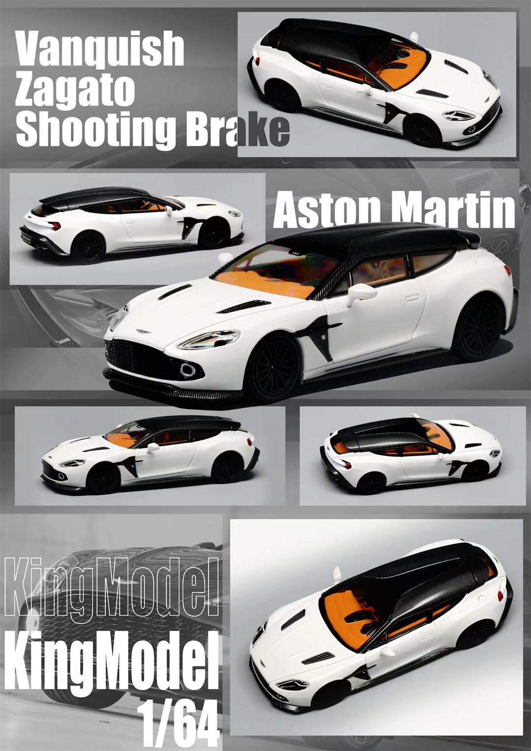 [Preorder] King Model 1:64 Aston Martin Vanquish Zagato Shooting Brake (3 Colors)