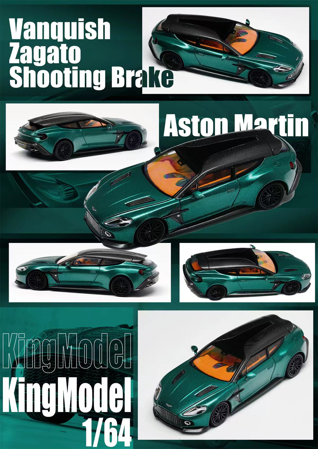 [Preorder] King Model 1:64 Aston Martin Vanquish Zagato Shooting Brake (3 Colors)