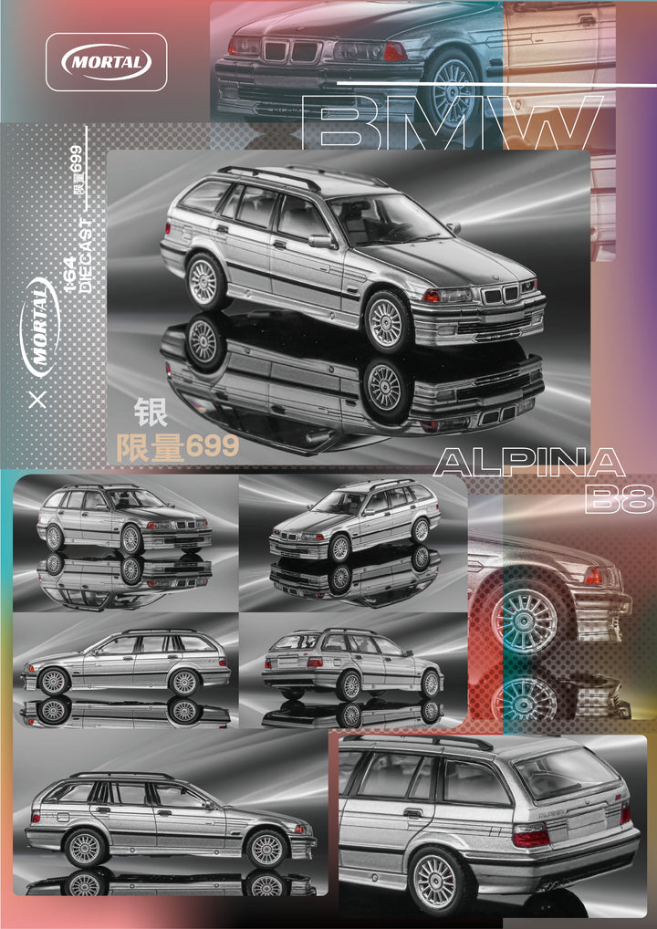 [Preorder] Mortal 1:64 BMW E36 3 Series Touring Alpina B8 (Silver / Blue)