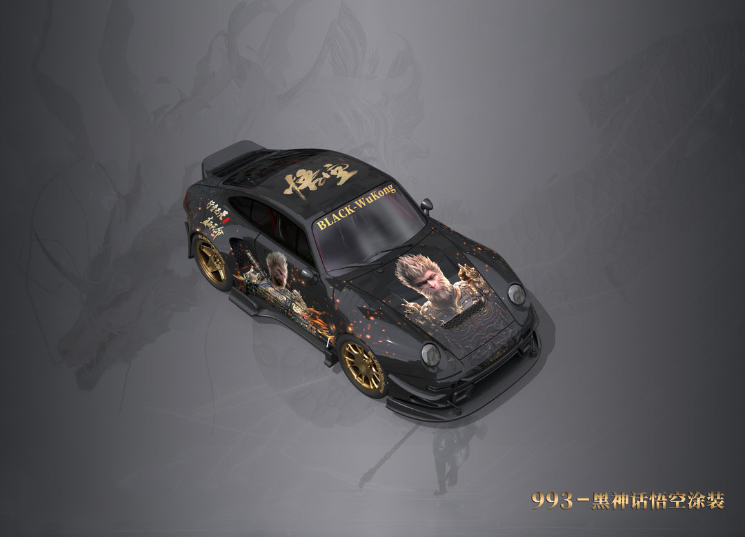 [Preorder] DCM 1:64 Porsche RWB / Mazda RX-7 Black Myth Wukong Livery