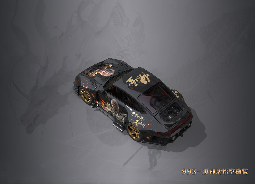 [Preorder] DCM 1:64 Porsche RWB / Mazda RX-7 Black Myth Wukong Livery