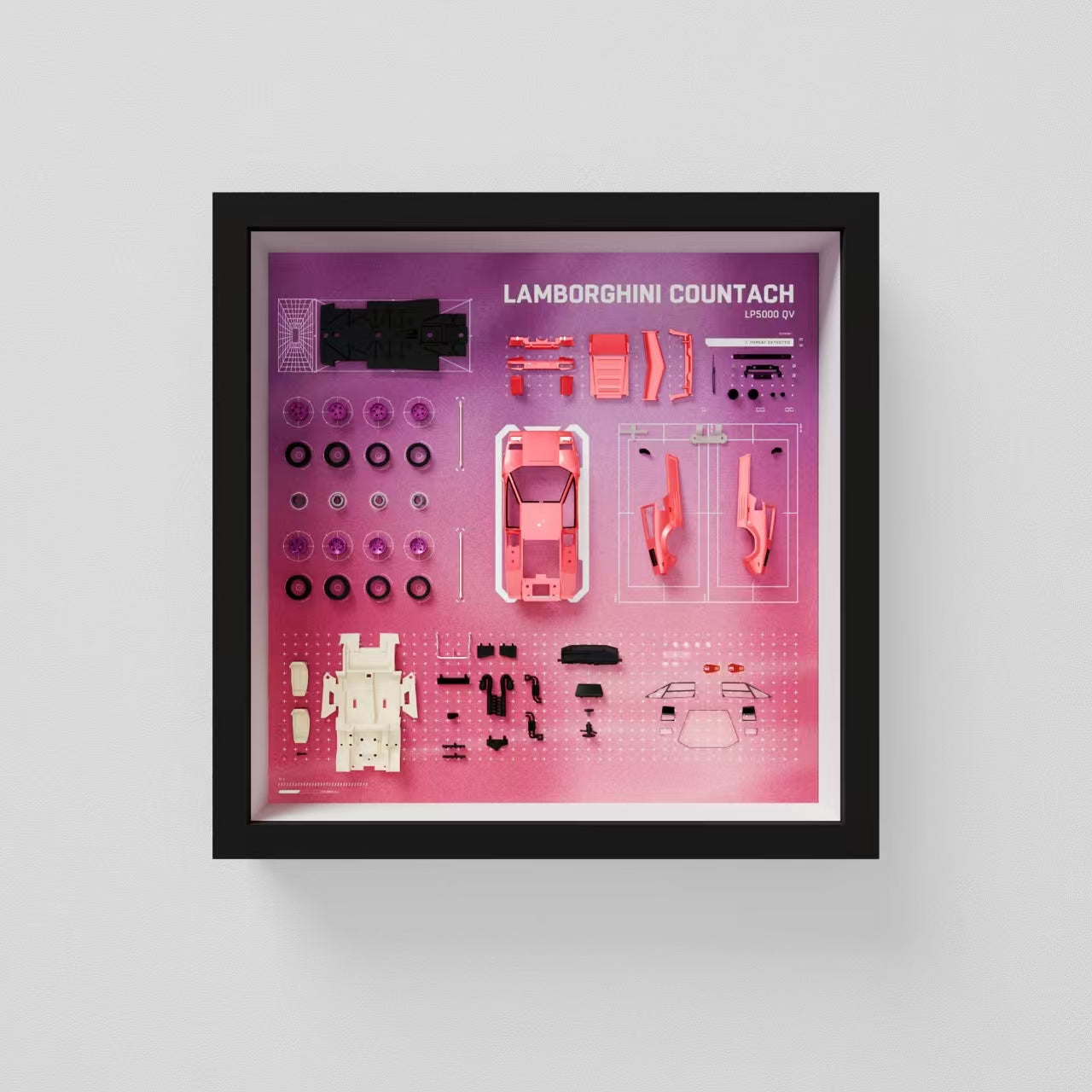 Finclassically 1:64 Lamborghini Countach LP5000S / LP5000 QV Frame