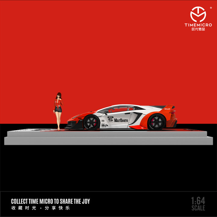 [Preorder] Time Micro 1:64 Lamborghini Aventador GT EVO Marlboro TM643823 (2 Version)