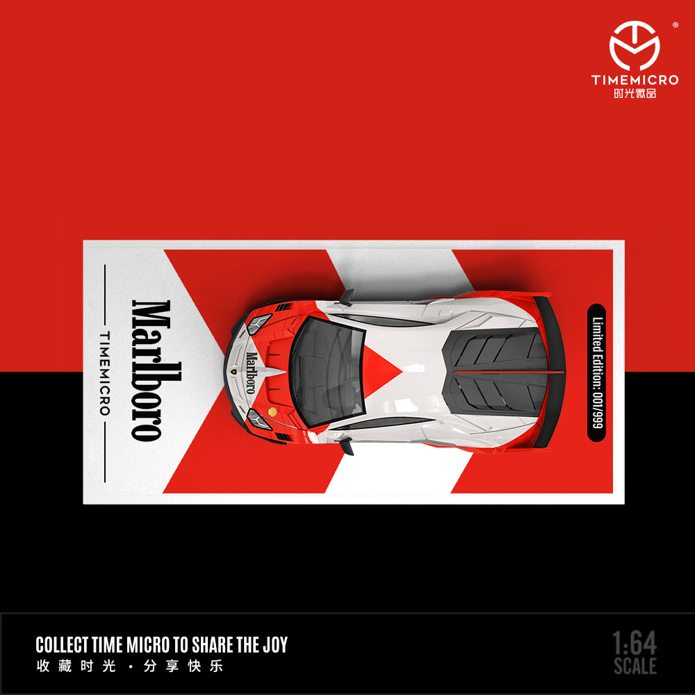 [Preorder] Time Micro 1:64 Lamborghini Aventador GT EVO Marlboro TM643823 (2 Version)