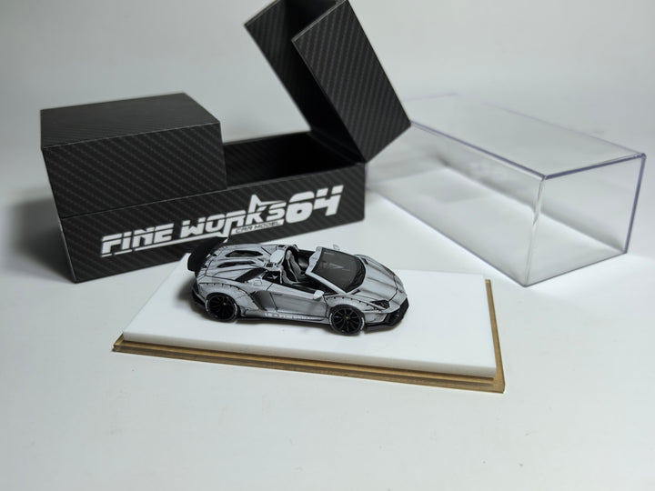 Fine works64 1:64 Lamborghini Aventador LP700 Convertible LBWK Wide Body Resin (5 Colors)