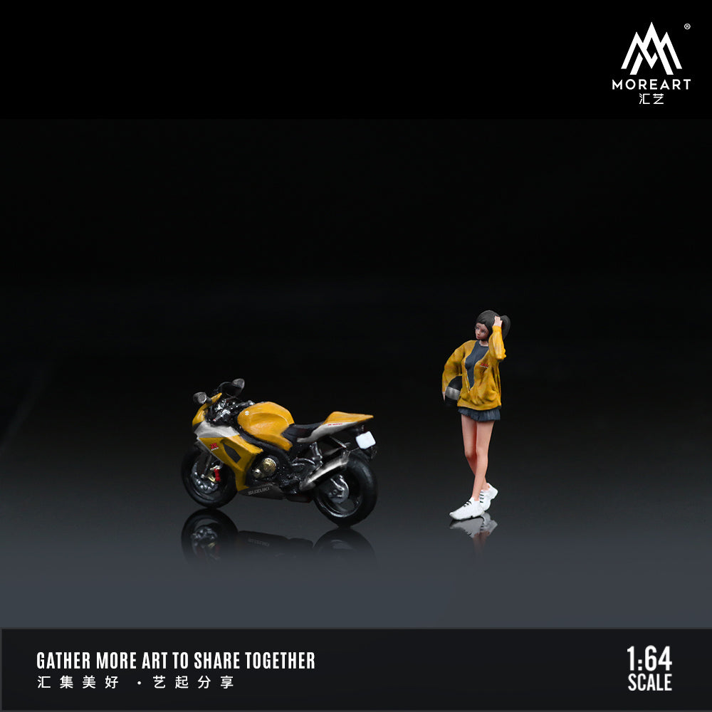 [Preorder] MoreArt 1:64 SUZUKI GSX-R1000 BLACK AND YELLOW MOTORCYCLE BEAUTY