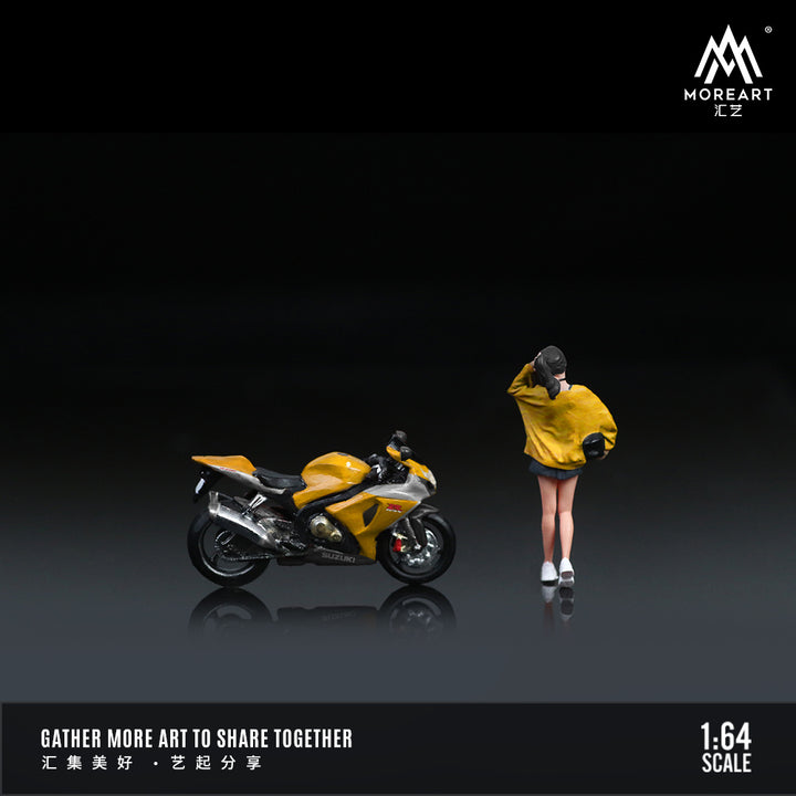 [Preorder] MoreArt 1:64 SUZUKI GSX-R1000 BLACK AND YELLOW MOTORCYCLE BEAUTY