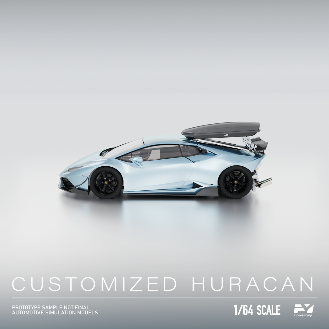 [Preorder] Finclassically 1:64 Lamborghini Huracan with Roof Cargo Box (3 Colors)