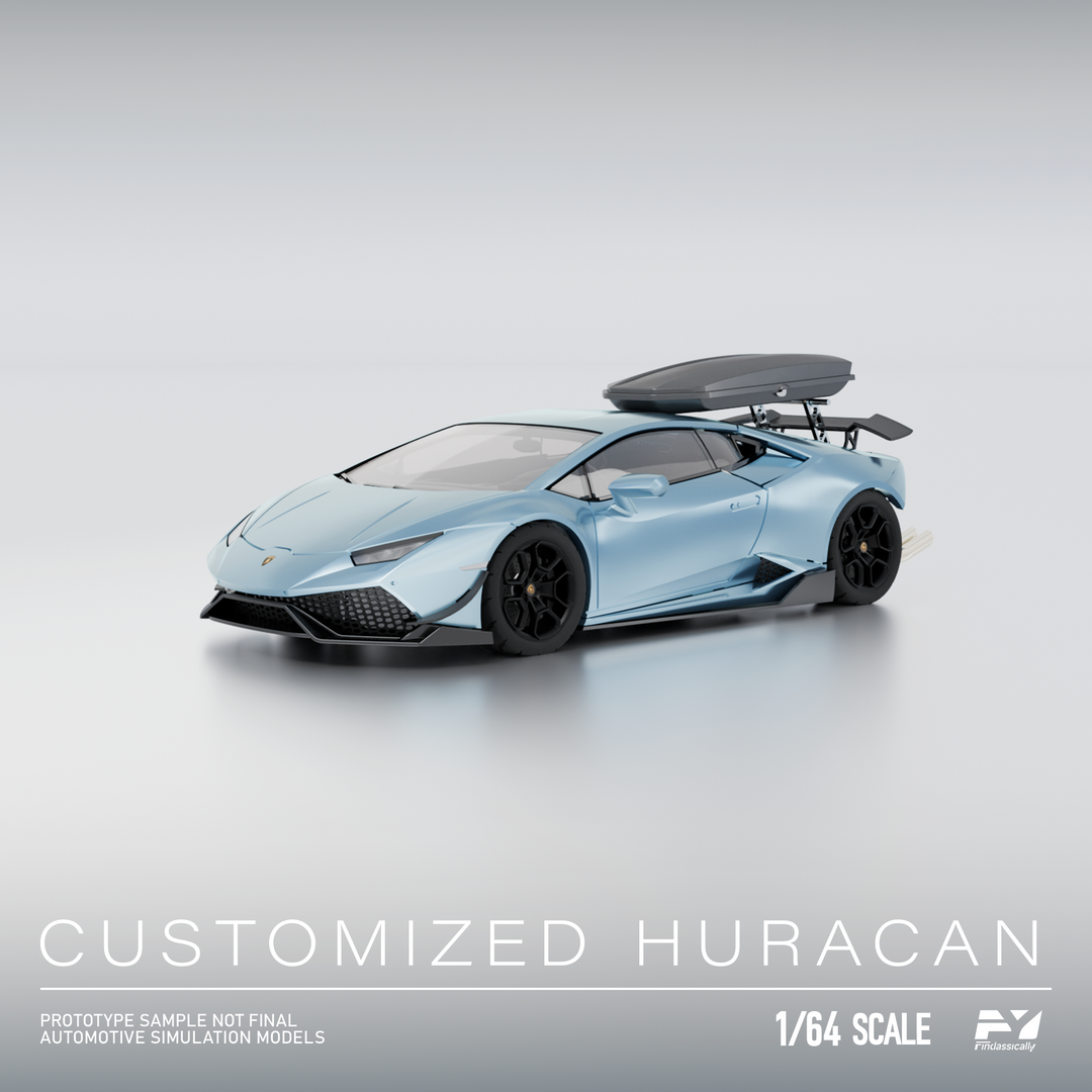 [Preorder] Finclassically 1:64 Lamborghini Huracan with Roof Cargo Box (3 Colors)