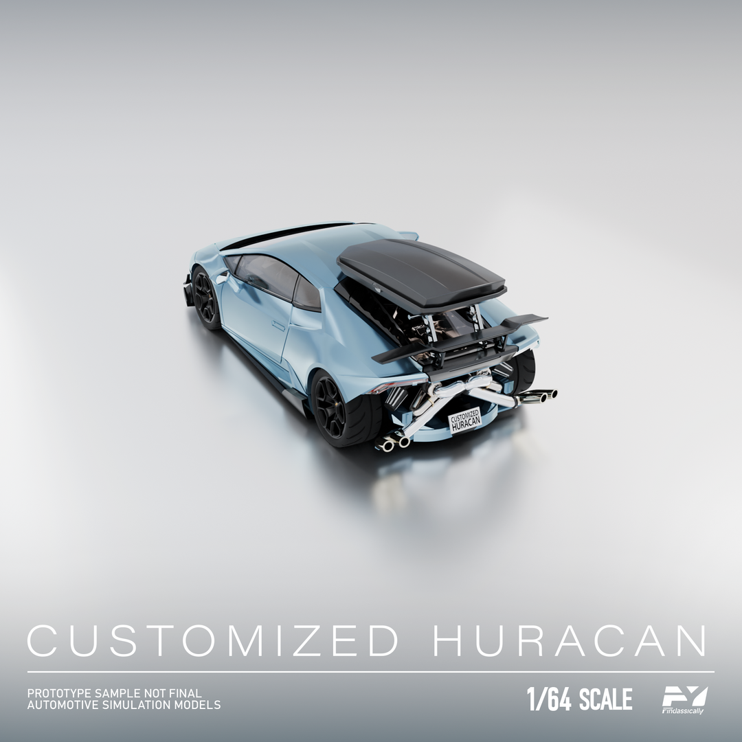 [Preorder] Finclassically 1:64 Lamborghini Huracan with Roof Cargo Box (3 Colors)