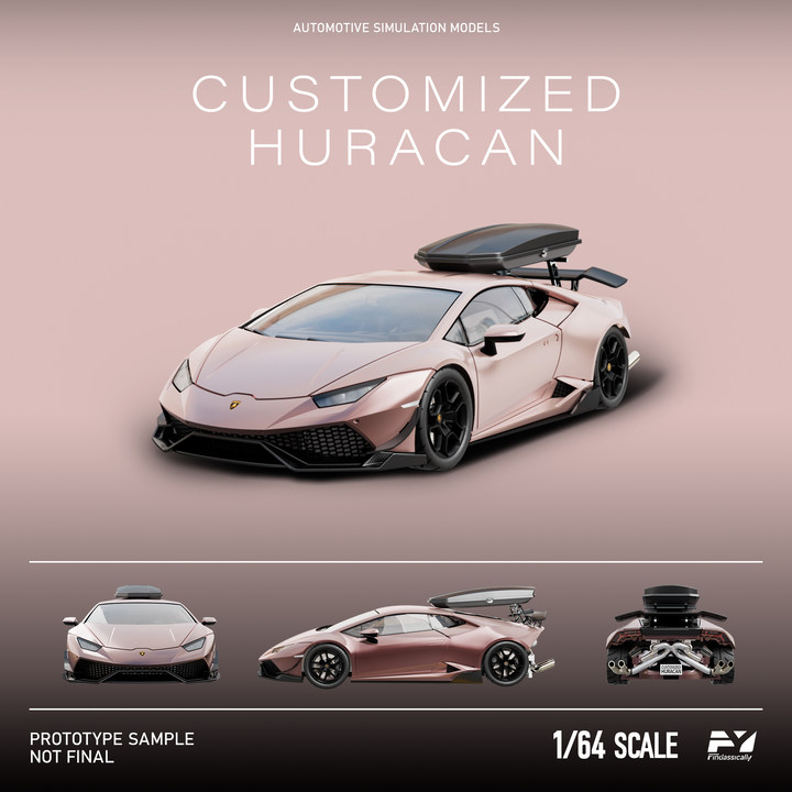 [Preorder] Finclassically 1:64 Lamborghini Huracan with Roof Cargo Box (3 Colors)