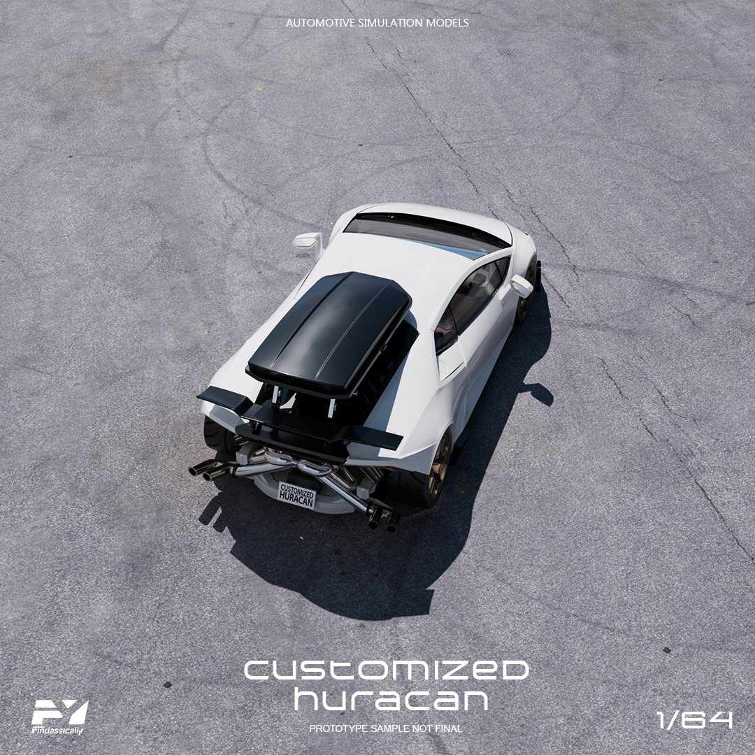 Finclassically 1:64 Lamborghini Huracan with Roof Cargo Box (3