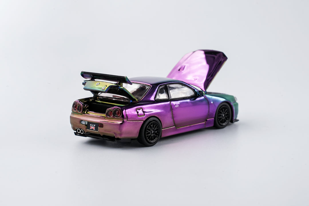 [Preorder] Aurora Model 1:64 Nissan GT-R R34 ALL IN TUNING Exhibition Limited Edition (2 Colors)