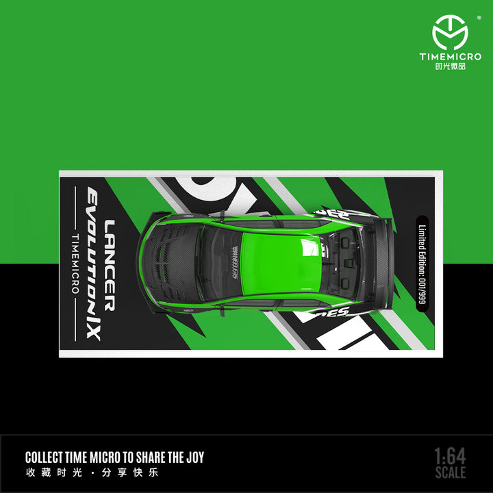 [Preorder] Time Micro 1:64 Mitsubishi Lancer Evolution 9 Green Goblin (2 Versions)