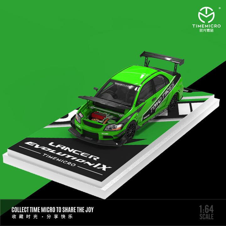 [Preorder] Time Micro 1:64 Mitsubishi Lancer Evolution 9 Green Goblin (2 Versions)