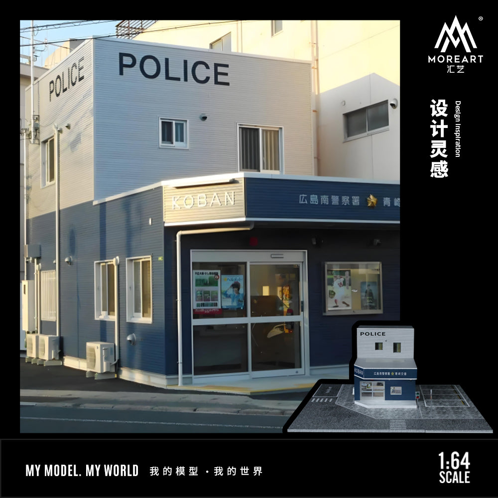 [Preorder] MoreArt 1:64 JAPANESE POLICE STATION SCENE MODEL