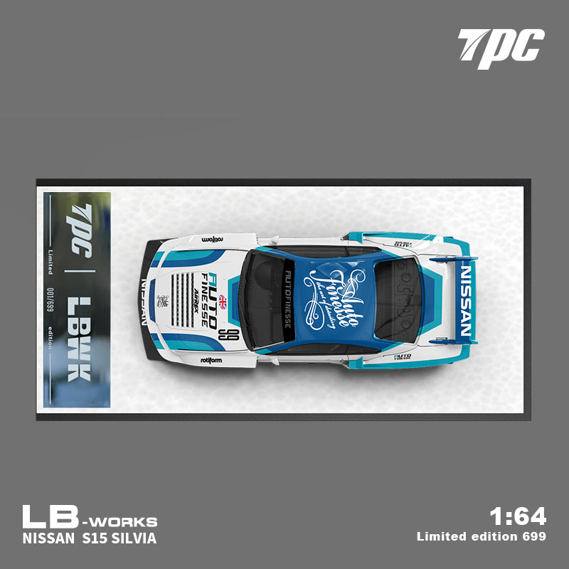 [Preorder] TPC 1:64 LB-WORKS Nissan S15 Silvia Blue White (2 Versions)