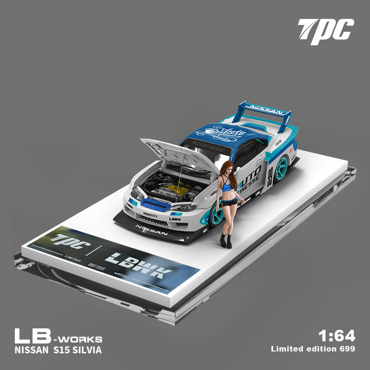 [Preorder] TPC 1:64 LB-WORKS Nissan S15 Silvia Blue White (2 Versions)