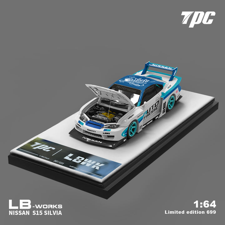 [Preorder] TPC 1:64 LB-WORKS Nissan S15 Silvia Blue White (2 Versions)