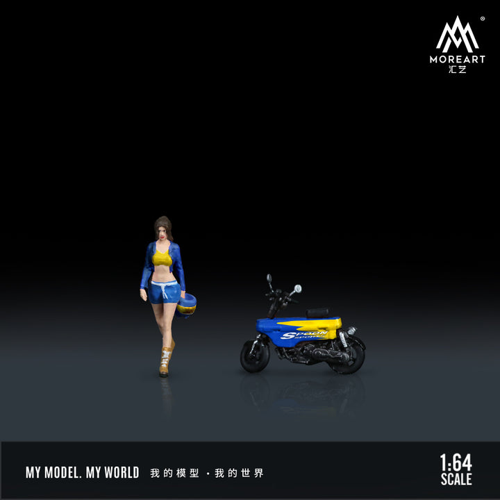 [Preorder] MoreArt 1:64 HONDA MOTO COMPO SPOON THEMED MOTORCYCLE GIRL