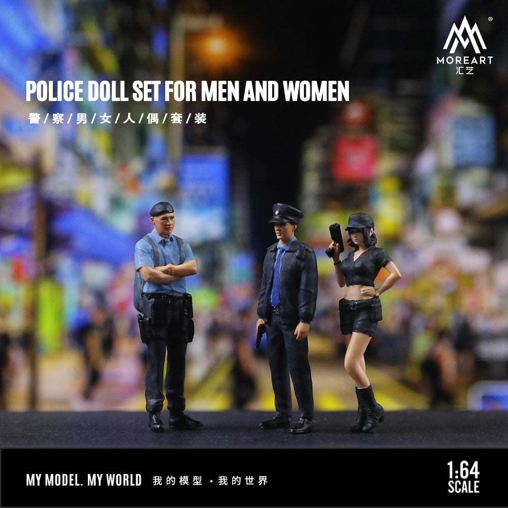 [Preorder] MoreArt 1:64 POLICE DOLL SET FOR MEN AND WOMEN