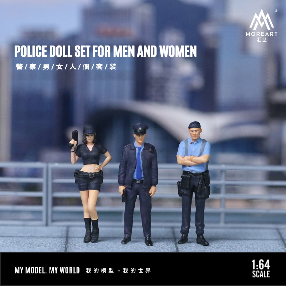 [Preorder] MoreArt 1:64 POLICE DOLL SET FOR MEN AND WOMEN