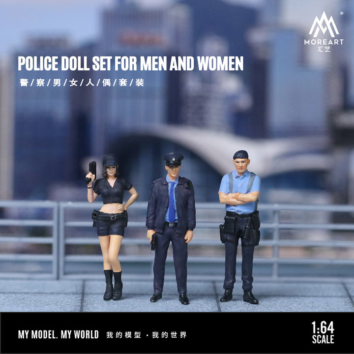 [Preorder] MoreArt 1:64 POLICE DOLL SET FOR MEN AND WOMEN