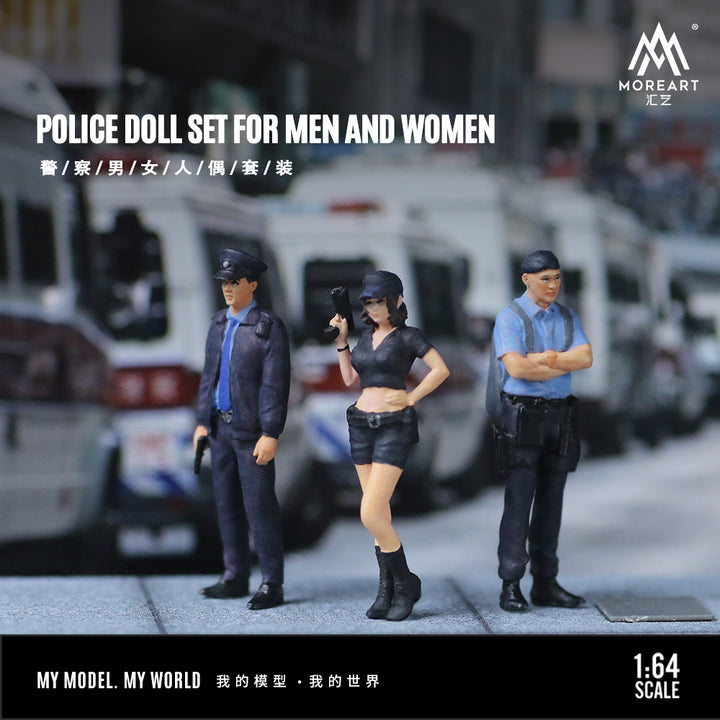 [Preorder] MoreArt 1:64 POLICE DOLL SET FOR MEN AND WOMEN