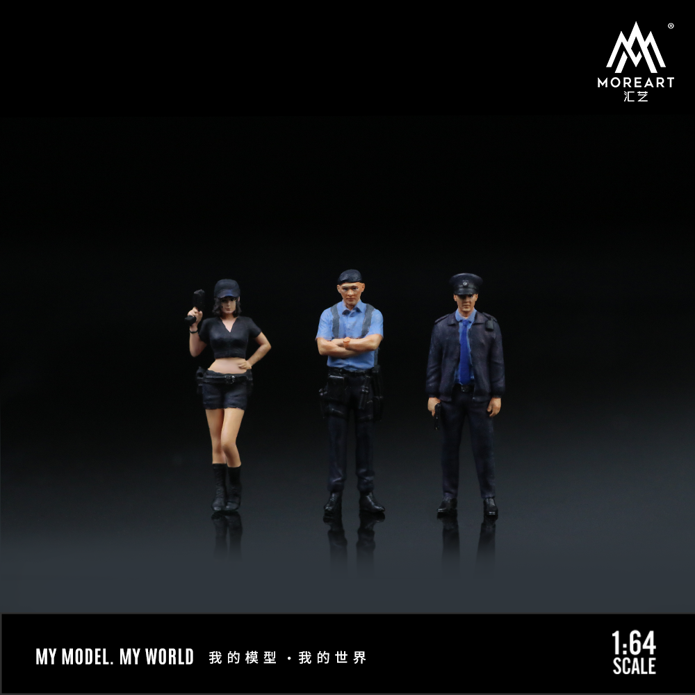 [Preorder] MoreArt 1:64 POLICE DOLL SET FOR MEN AND WOMEN