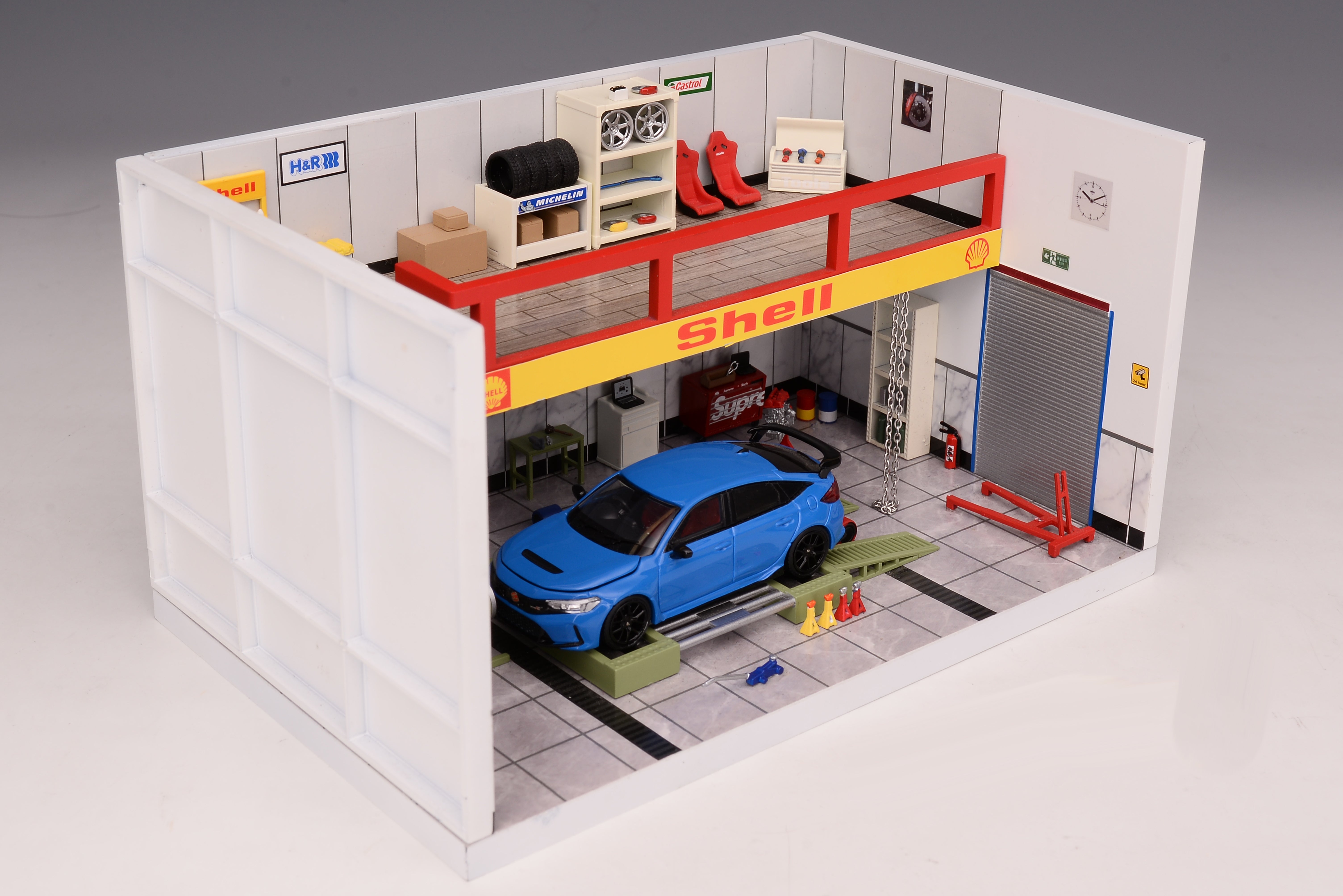 MOTORHELIX 1:64 REPAIR SHOP Scene Set Model – Horizon Diecast