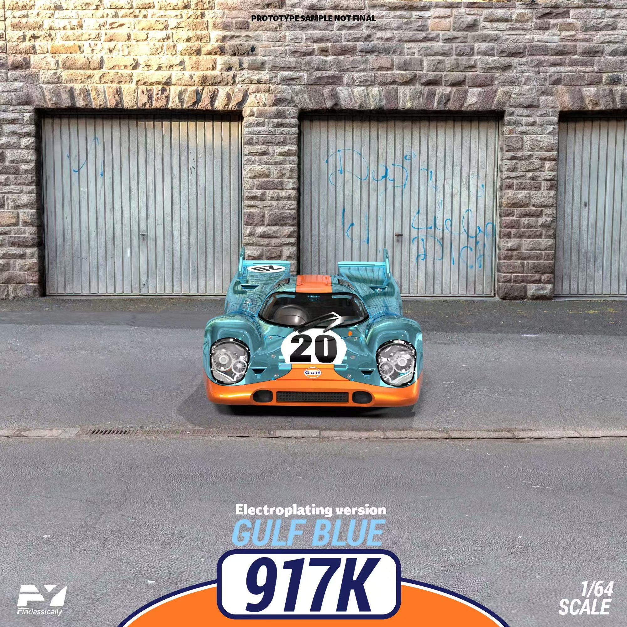 Finclassically 1:64 Porsche 917K Chrome Gulf #20 – Horizon Diecast