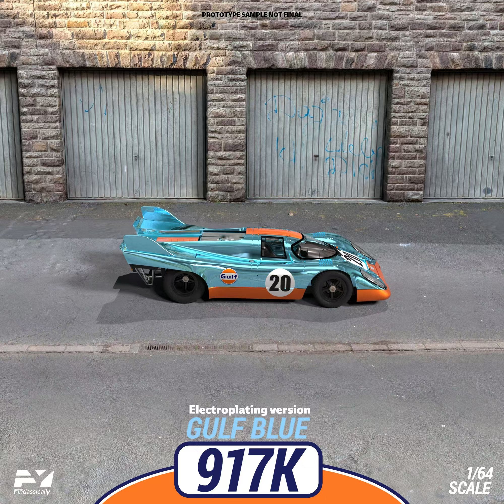 Finclassically 1:64 Porsche 917K Chrome Gulf #20 – Horizon Diecast