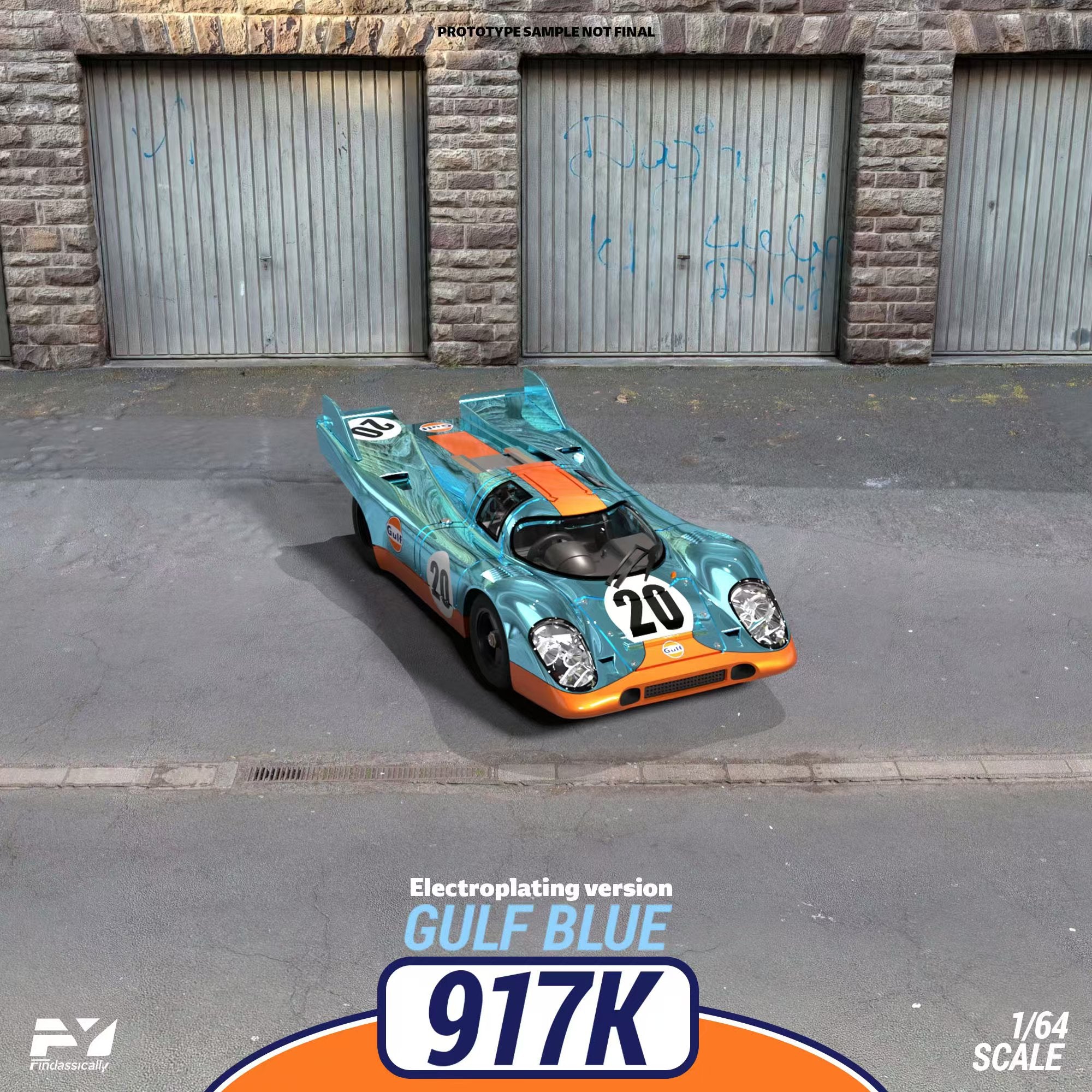 Finclassically 1:64 Porsche 917K Chrome Gulf #20 – Horizon Diecast