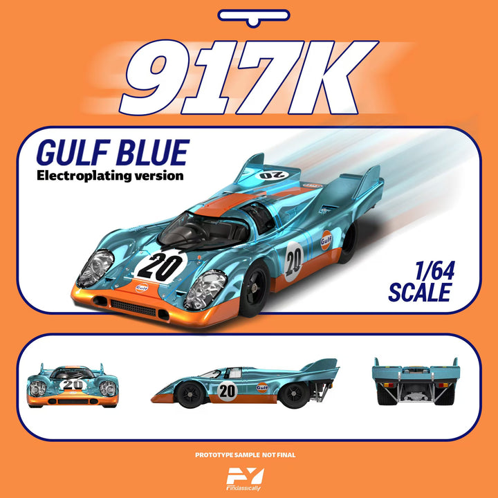 [Preorder] Finclassically 1:64 Porsche 917K Chrome Gulf #20