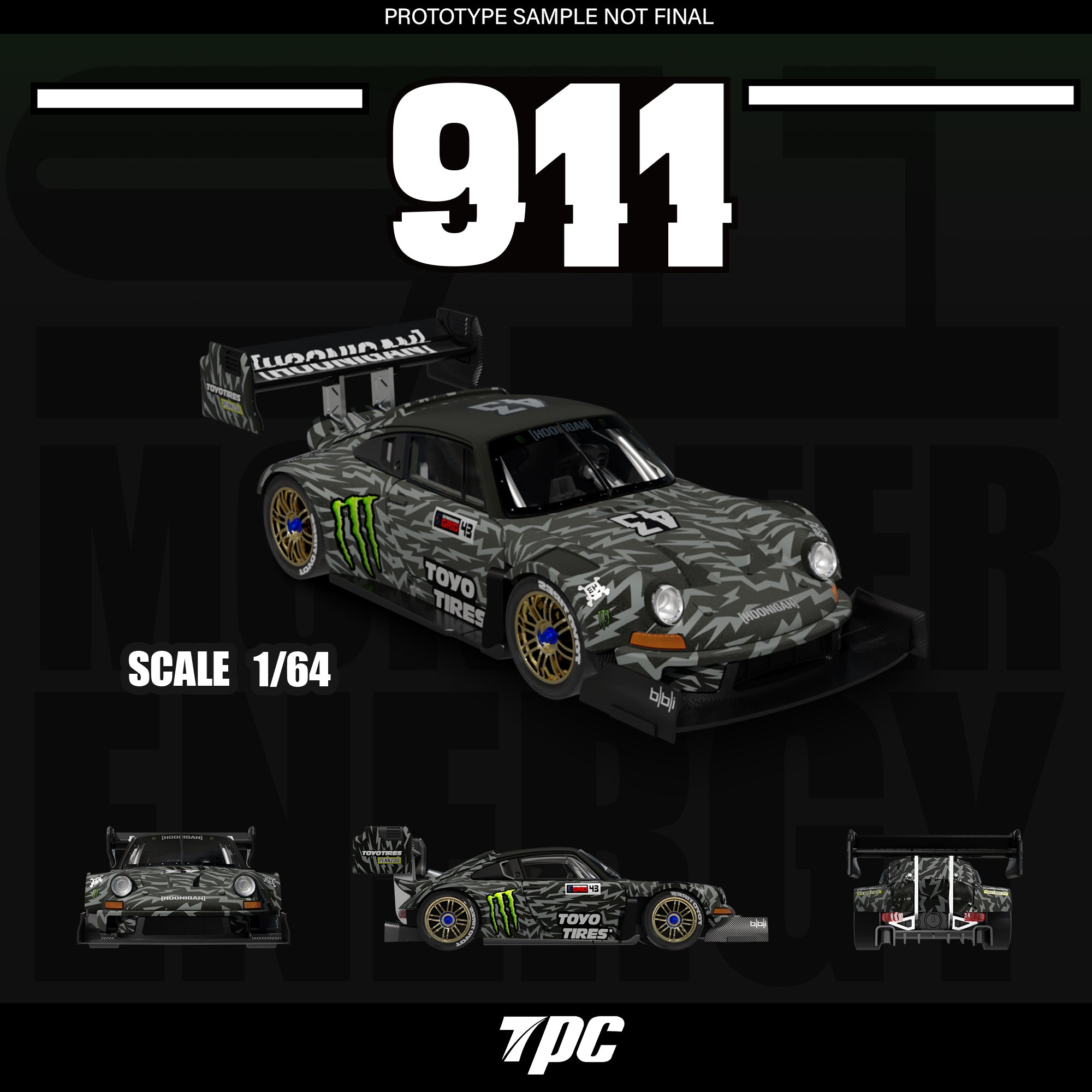 Preorder] TPC 1:64 Ken Block 1400hp Porsche 911 (2 Colors