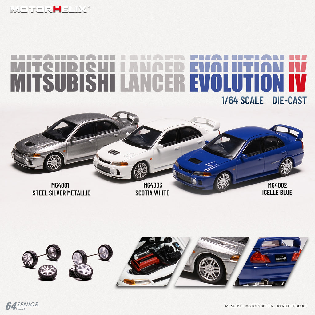MOTORHELIX 1:64 Senior Series Mitsubishi Lancer Evolution IV