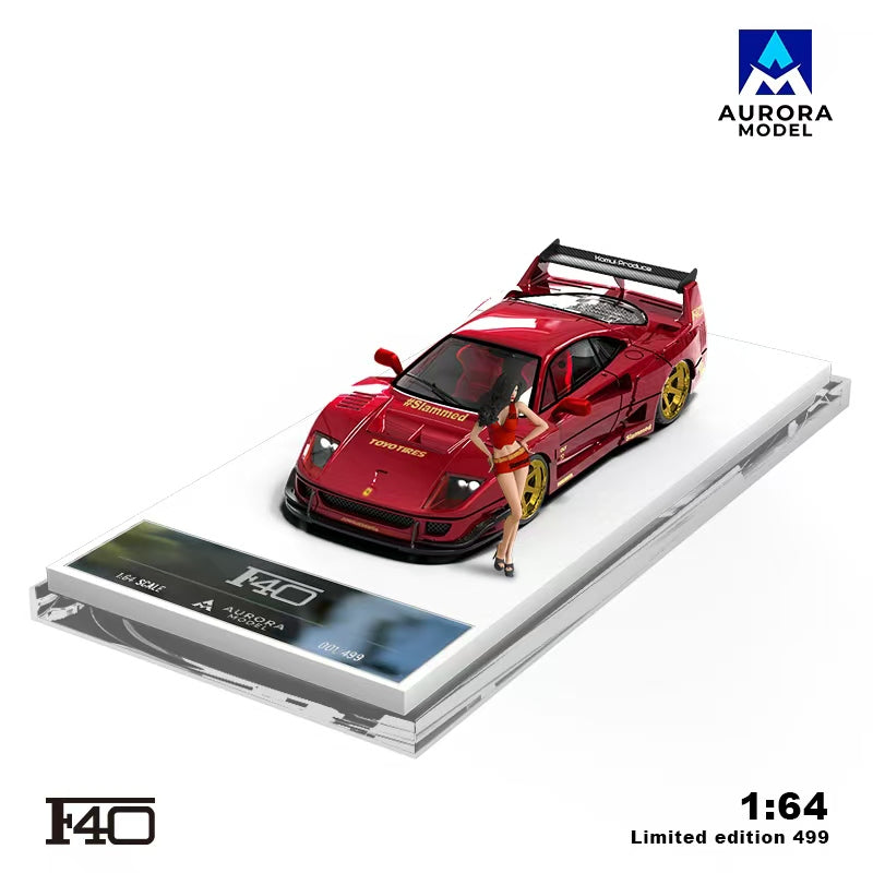⭐︎AURORA MODEL 1/64 ミニカー レッド F40モデル 未使用 AURORA MODEL 1/64 ミニカー レッド F40モデル 未使用 - メルカリ