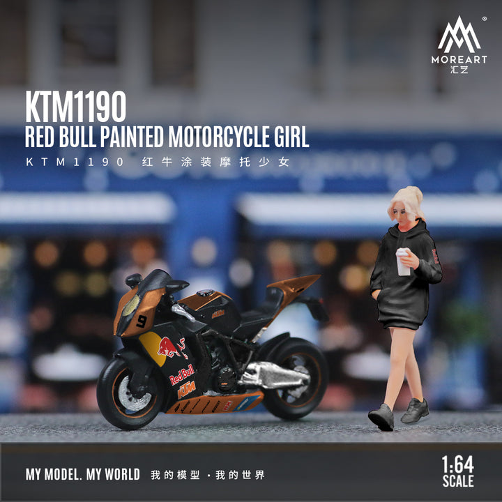 [Preorder] MoreArt 1:64 KTM1190 RED BULL PAINTED MOTORCYCLE GIRL