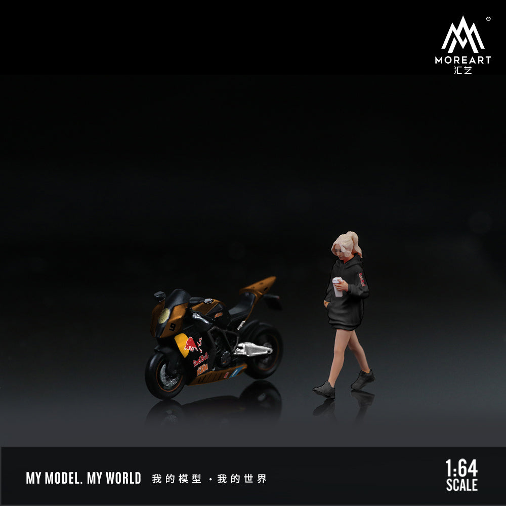 [Preorder] MoreArt 1:64 KTM1190 RED BULL PAINTED MOTORCYCLE GIRL