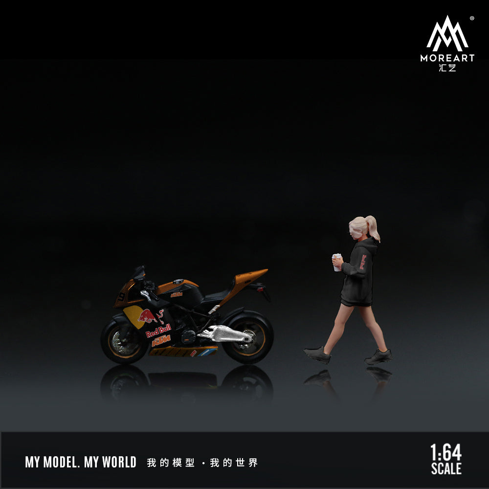 [Preorder] MoreArt 1:64 KTM1190 RED BULL PAINTED MOTORCYCLE GIRL