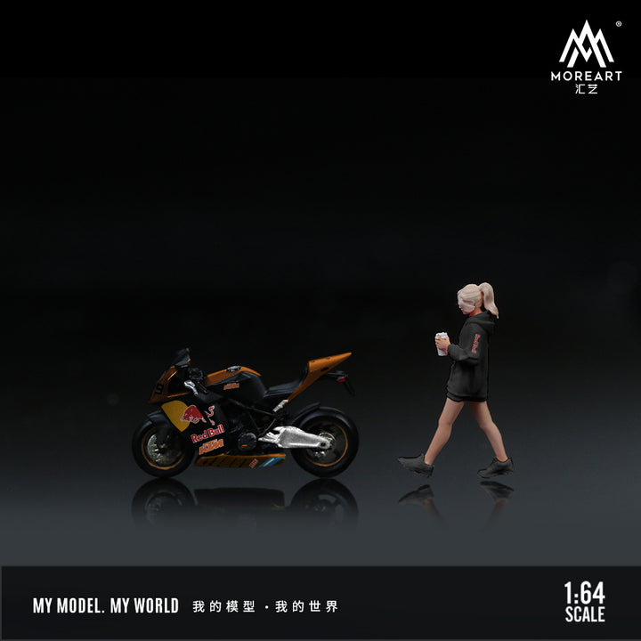 [Preorder] MoreArt 1:64 KTM1190 RED BULL PAINTED MOTORCYCLE GIRL