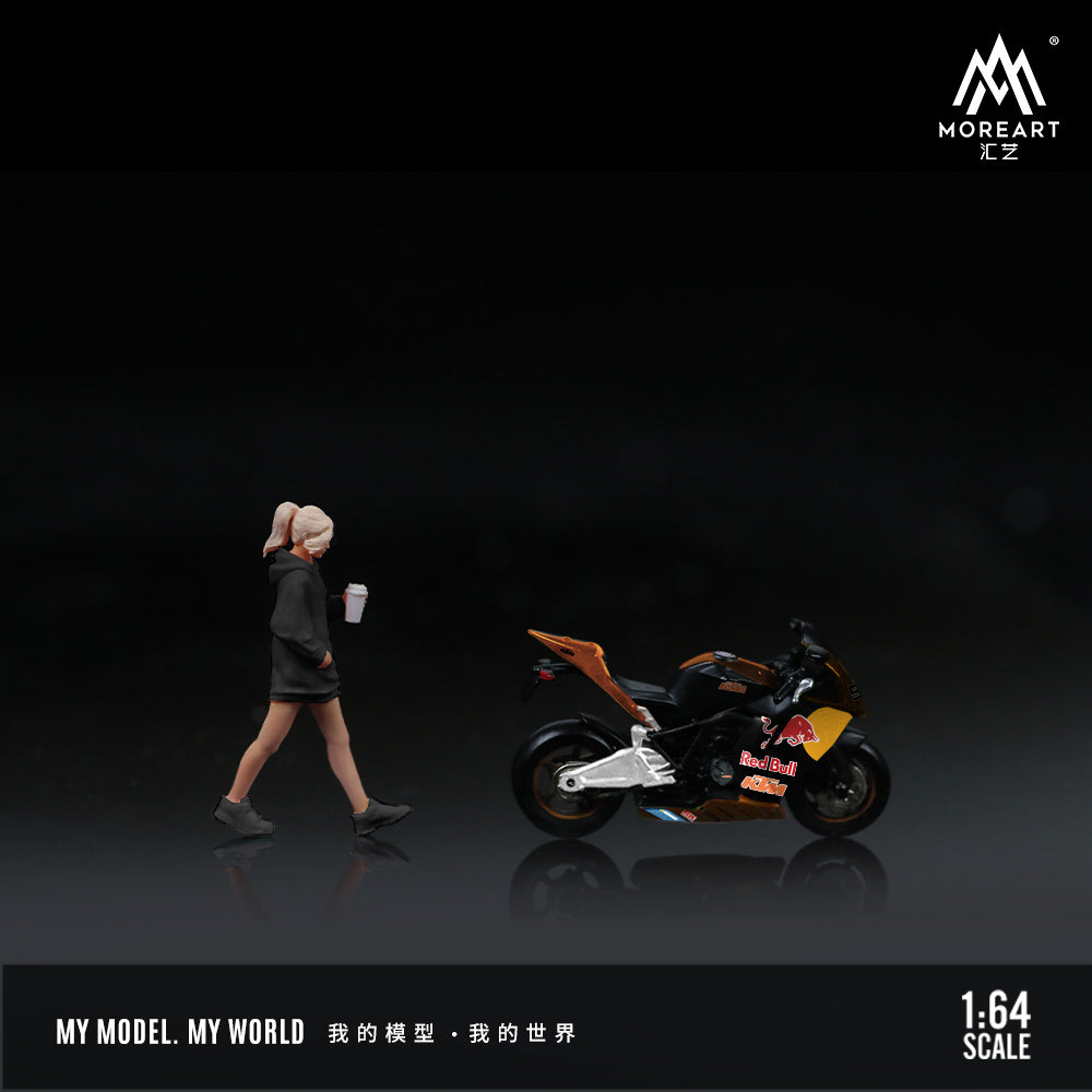 [Preorder] MoreArt 1:64 KTM1190 RED BULL PAINTED MOTORCYCLE GIRL