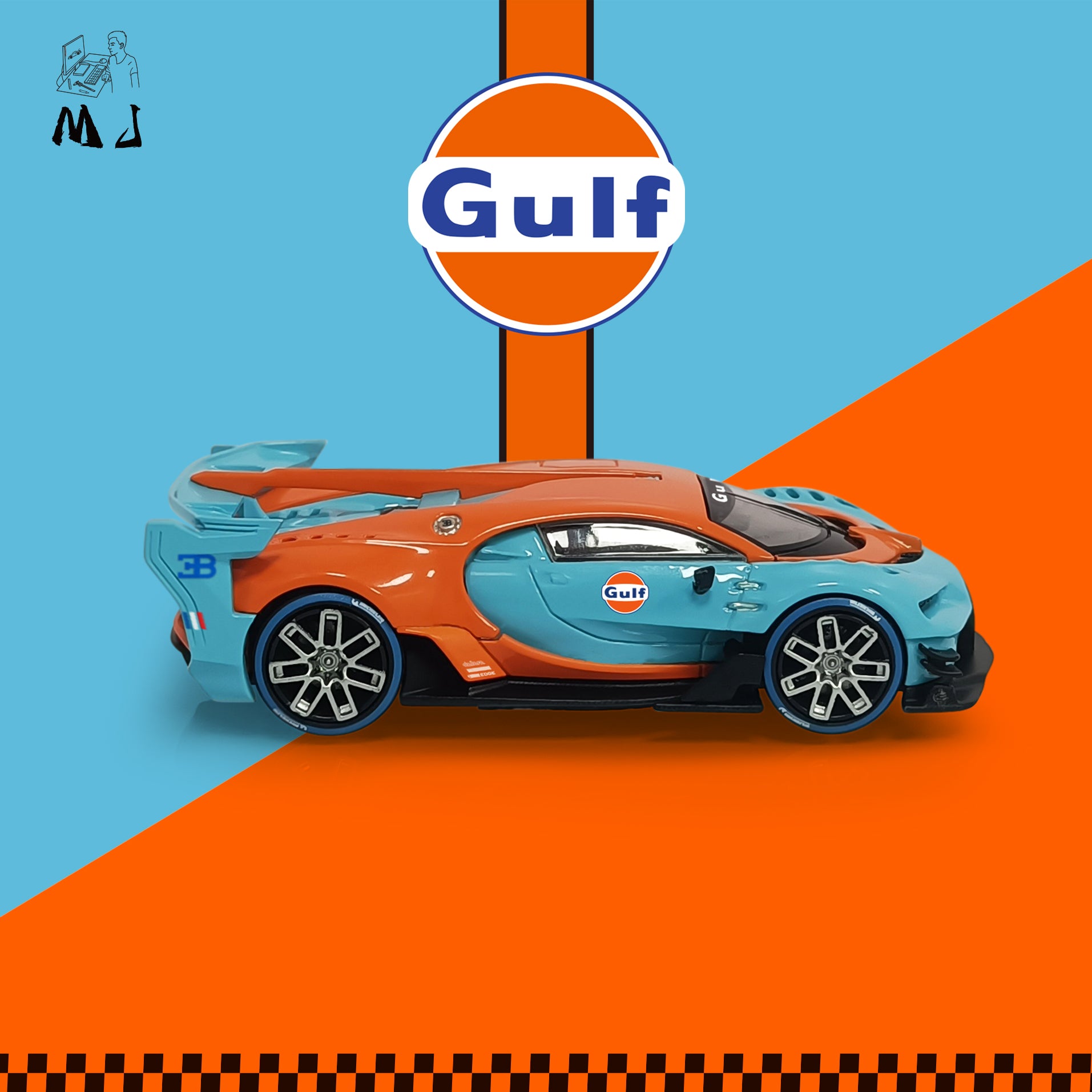 MJ Model 1:64 Bugatti Vison GT (2 Colors) – Horizon Diecast