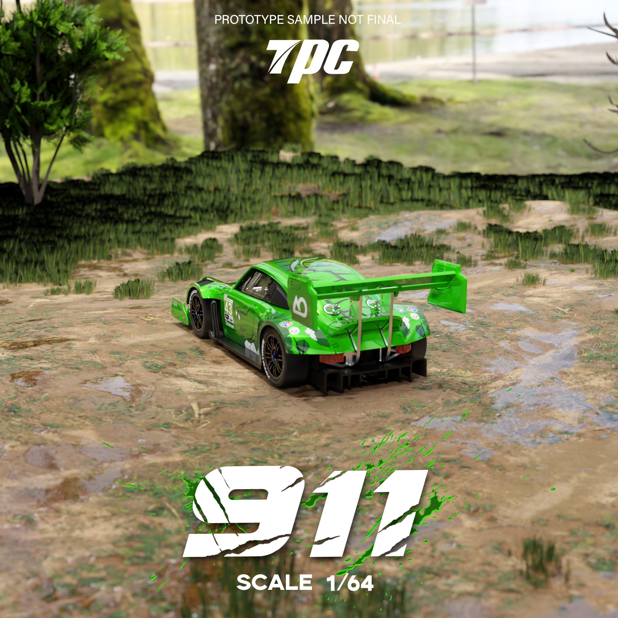 Preorder] TPC 1:64 Ken Block 1400hp Porsche 911 Green – Horizon