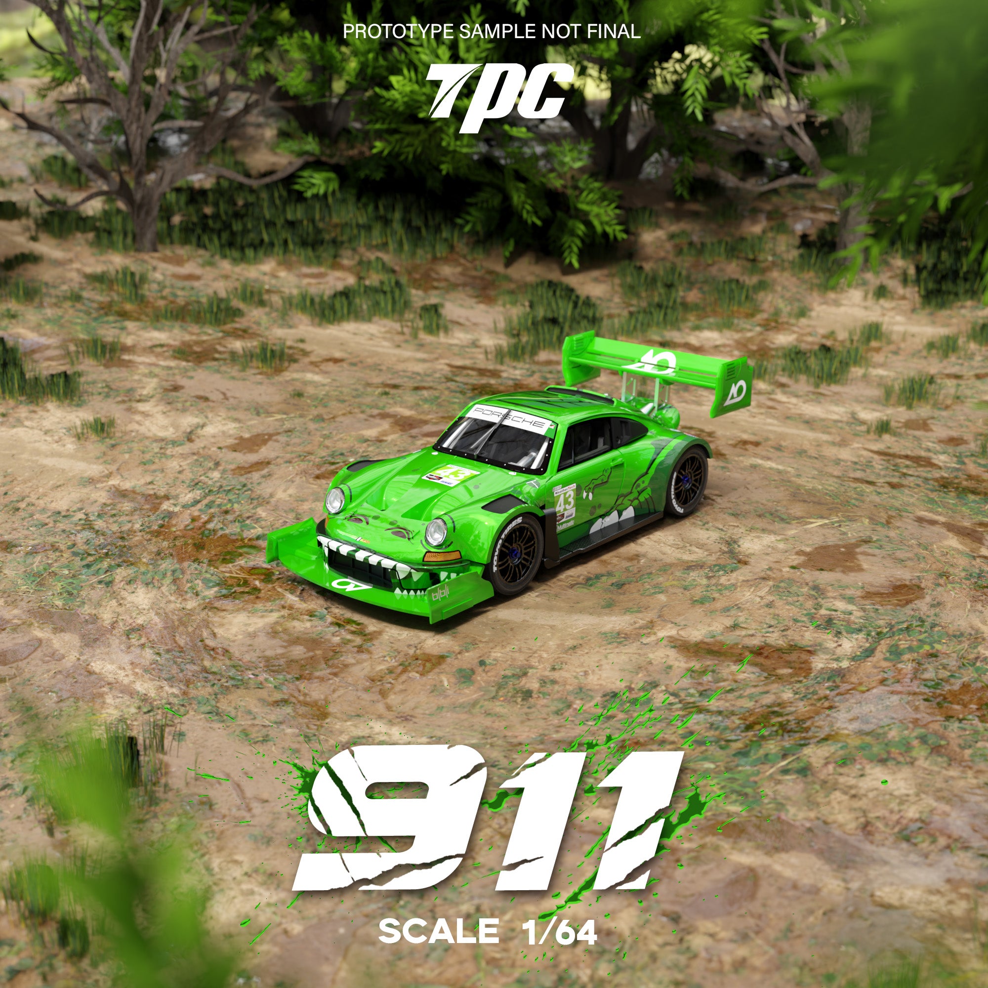 Preorder] TPC 1:64 Ken Block 1400hp Porsche 911 Green – Horizon