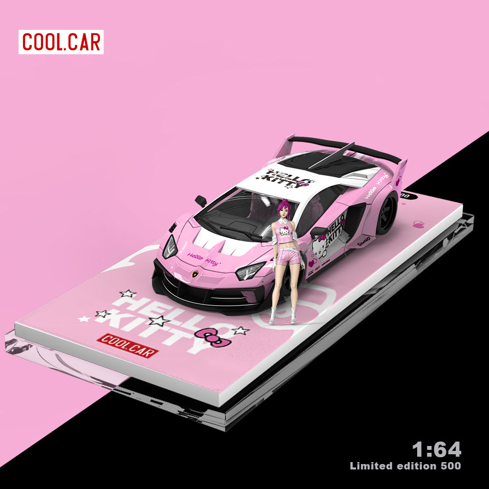 [Preorder] Cool Car 1:64 Lamborghini Aventador GTEVO Kitty Light Pink