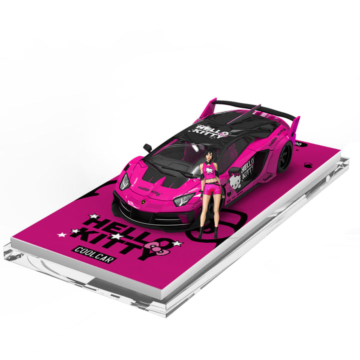 [Preorder] Cool Car 1:64 Lamborghini Aventador GTEVO Kitty Dark Pink