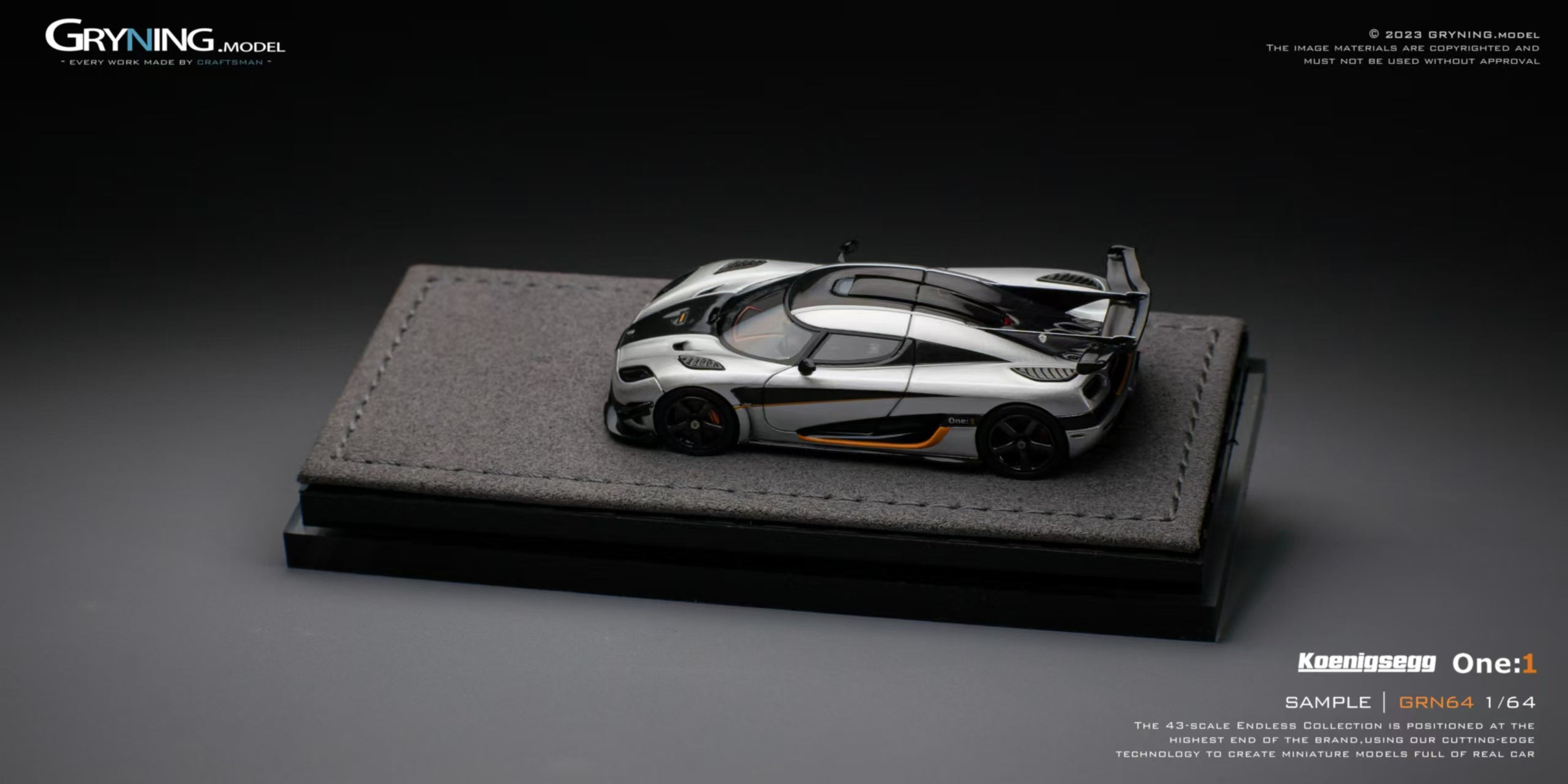Preorder] GRYNING Model 1:64 GRN 64 Koenigsegg One:1 (2